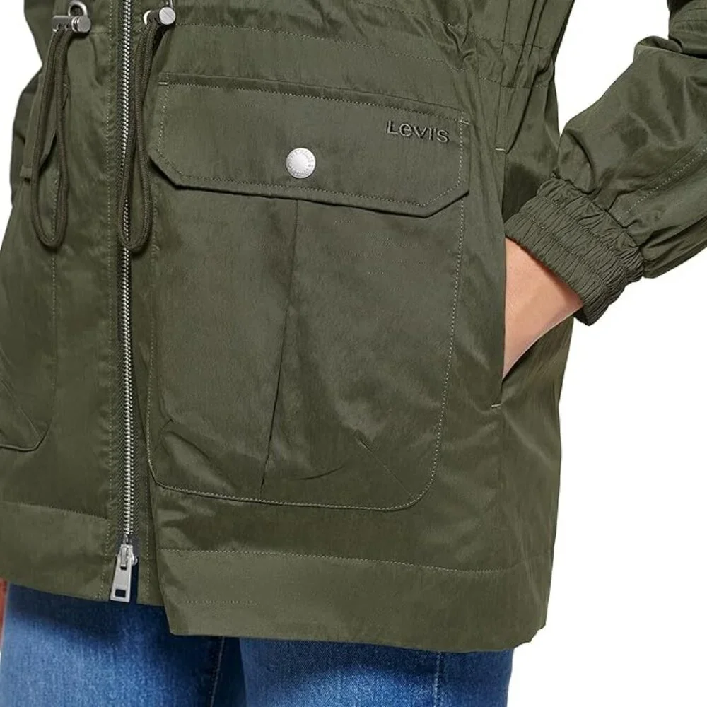 LEVI'S Cinch Waist Anorak Rain Jacket - Picture 4 of 5